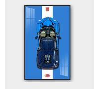 Per Lego Technic, Bugatti Chiron 42083, espositore da parete per modello, cornice da collezione di auto da corsa, acrilico resistente, compatibile con supercar Lego, regalo per adulti e appassionati