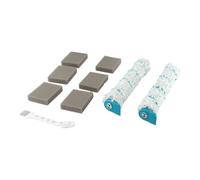 Per Leifheit Regulus - Kit di accessori per tergicristalli, 2 spazzole in microfibra e 6 filtri in spugna per aspirapolvere PowerVac Wet