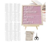 per lettere | Lavagna per libri con supporto, in aula, ospedale, ristorante, caffè, matrimonio, festa di compleanno, decorazione 30 x 30 cm, cornice in legno