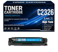 Per Lexmark C2326 Nero Ciano Giallo Magenta Cartucce Toner per Lexmark C2326 XC2326 Stampanti Compatibile 24B7502 24B7499 24B7500 24B7501 con chip Alta capacità di stampa