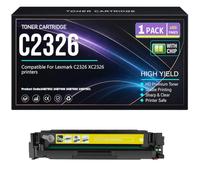 Per Lexmark C2326 XC2326 Cartucce toner Compatibili con: 24B7502 24B7499 24B7500 24B7501 Nero, Ciano, Giallo, Magenta Toner Con chip Alta resa 6000 pagine