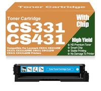 Per Lexmark Cartucce di toner compatibili per CS331 CS431 CX331 CX431 Nero Giallo Magenta Ciano Per Lexmark CS331 CS331DW CX331 CX331ADWE CS431 CS431DW CX431 CX431ADW,Cyan-CS331