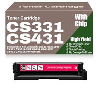 Per Lexmark CS331 CS331DW CX331 CX331ADWE CS431 CS431DW CX431 CX431ADW Cartucce di toner con chip 20N20C0 20N20K0 20N20M0 20N20Y0 Toner compatibile ad alta capacità,Magenta-CS331