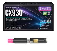 Per Lexmark CX930DSE, CX931DSE, CX931DTSE Cartucce toner CX930 Compatibile 85D0HK0, 85D0HCO, 85D0HMO, 85D0HY0 Toner con chip Alta capacità