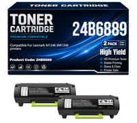 Per Lexmark M1246XM1246 Cartucce di toner Compatibile 24B6889 Tonico per Lexmark M1246XM1246 Stampanti con chip Lavoro ad alto rendimento 21000 pagine
