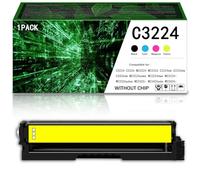 Per Lexmark MC3224 cartuccia toner compatibile C3210K0 C3210C0 C3210M0 C3210Y0, adatta per stampante C3224dw C3326dw C3426dw MC3224adwe MC3224dwe MC3224i MC3326i, senza chip,Y-1500Page