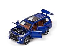 Per Lexus LX570 1 24 Il Modello Di Auto Giocattolo Di Simulazione In Lega Classica Può Essere Raccolto E Inviato Macchinine Mini Auto(Blu)