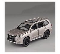 Per Lexus LX570 1 32 Simulazione Pressofuso Lega Modello Auto Corsa Tirare Indietro Collezione Regali Giocattolo Natale(Argento)