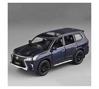 Per Lexus LX570 1 32 Simulazione Pressofuso Lega Modello Auto Corsa Tirare Indietro Collezione Regali Giocattolo Natale(Blu)