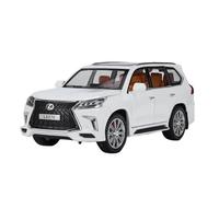 Per Lexus LX570 SUV 1:24 Modello In Lega Pressofusa Simulazione Di Decorazioni Per La Casa Regali(White)