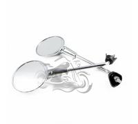 Per Liberty 50 125 150 200 Moto Retrovisore Specchietto Laterale Tondo Argento