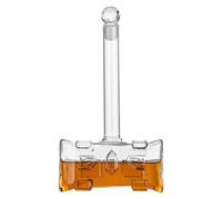 Per Liquore Hammer - Decanter Per Alcol Da 400 Ml A Forma Di, Tappo In Ermetico | Costruzione In Trasparente Di Alta Qualità Per Vino Whisky Bourbon, Servizio Di Liquori, R