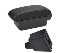 Per Logan 2 Bracciolo Per Sandero 2 Box Bracciolo Per Auto Interni Speciali Parti Di Retrofit Scatola Portaoggetti Centrale Bracciolo Auto(C black white NOUSB)