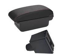 Per Logan 2 Bracciolo Per Sandero 2 Box Bracciolo Per Auto Interni Speciali Parti Di Retrofit Scatola Portaoggetti Centrale Bracciolo Auto(B Black red 3USB)