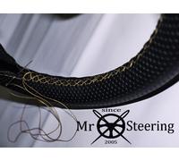 Per Lotus Elan 62-73 Perforata Copertura Del Volante IN Pelle Crema Doppio Punto