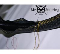 Per Lotus Europa 66-75 Perforata Volante IN Pelle Cover Giallo Doppio STT