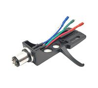 Per LP Disc Giradischi Phono Giradischi Headshell 4-Pin Lega di Alluminio con Leadwires per Direct-Drive Turnt Metallo Fold Back Clip Morsetti di carta Morsetti a molla