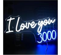 Per luci al neon per decorazioni murali Per la lampada al neon prestito parola I Love You 3000 per insegna matrimonio