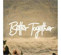 per luci al neon per feste Insegna al neon Better Together, insegna luminosa a LED per camera da letto, matrimonio, festa, bar 50 cm x 19,3
