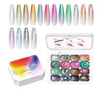 Per Lucidatura A Gel Patting - a 16 Scomparti Polimerizzabile UV/LED per Senza Residuo di Lunga Durata - Colori per Gel - Per Ragazze Donne Madri Salone Casa Festa Vacanze Halloween