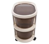 Per l'utilità, per il carrello per la camera da letto - mobile mobile con cassetto, multi -strato, per snack da bagno per soggiorno (Marrone)