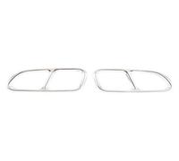 Per M&ercedes Per B&enz CLA C117 SLK 2009-2016 2 Pezzi Acciaio Inox Cornice Decorativa Tubo Scarico Terminali punta di scarico coda tubo di(Silver)