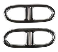Per M&ercedes Per B&enz GLA H247 4WD 2020 2021 Paraurti Posteriore Auto Acciaio Inossidabile Doppio Tubo Scarico Rivestimento Terminale punta di scarico coda tubo di(Black)