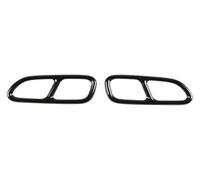 Per M&ercedes Voor B&enz C117 SLK 2009-2016 2 Pezzi Acciaio Inox Cornice Decorativa Tubo Scarico punta di scarico coda tubo di(Bright Black)