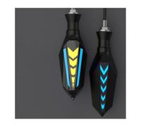 Per M10 Bolt IP65 Doppio Lato Che Scorre Motociclette Indicatori Di Direzione Luce Universale 12V Relè Integrato Lampeggiante Lampeggiante Indicatori Di Direzione Moto(2pc blue)