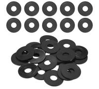 Per M16, 20 Pezzi Rondelle Piatte Nylon 16mm ID 45mm OD 3mm Spessore [Nero]