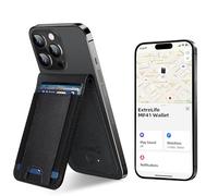 per Magsafe Wallet, funziona con Apple Find My, portafoglio magnetico per iPhone 16/15/14/13/12, porta 8 carte, per iPhone Magsafe Wallet Stand, portafoglio magnetico in pelle, blocco RFID, nero