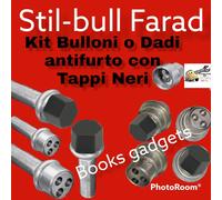 Per Toyota Land Cruiser LC100 Kit Dadi Antifurto NERI Stil-Bull Cerchi Acciaio