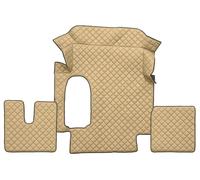 Per MAN TGA 2000-2010 Cabina Larga Guida A Sinistra Tappetini In Ecopelle Beige