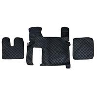 Per MAN TGA tappetini camion eco pelle nero/blu cucitura tappetino interno ca...