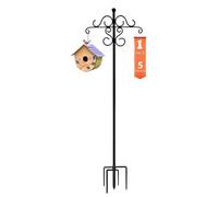 Per Mangiatoia Uccelli - Supporto Per Mangiatoie Uccelli Selvatici Da Esterno | Stazione Regolabile Antiruggine per Giardino con Porta Bombolette | Per Luci Decorativa Lanterna E Vaso Fiori