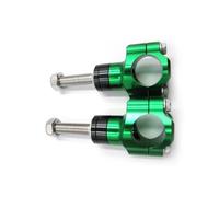 per manubrio Set Moto Per Suzuki Manubrio Riser Morsetto Manubrio Moto Morsetti Barra in Lega di Alluminio CNC 1 1/8" 28mm Riser per manubrio(10mm Green)