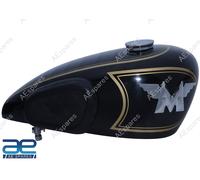 Per Matchless Singolo Cilindro Acciaio Nero Serbatoio Carburante con Tappo + Tap