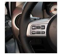 Per Mazda 2 2008-2014 Coprivolante In Pelle Artificiale Nera Coprivolante Per Auto Cucito A Mano