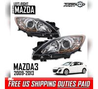 Per Mazda 3 10-13 Coppia Alloggiamento Trasparente Angolare Proiettore Faro...