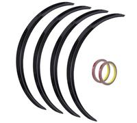 Per Mazda 3 6 CX-5 CX-7 Passaruota Sopracciglia Passaruota Parafanghi Copri Modanatura Parafanghi Con Adesivi Parafanghi Invisibili FIXCOR(4Pcs-Glossy Black)