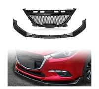 Per Mazda 3 Per Axela 2014-2016 Per Mazda3 Look A Nido D'ape Superiore Griglia Grill + Paraurti Anteriore Inferiore Spoiler Lip Splitter Kit Lama Paraurti Anteriore Spoiler