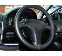 Per Mazda 3 Top Qualità Italiana Copertura Del Volante IN Pelle Blu Cuciture