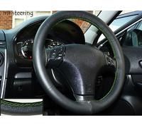 Per Mazda 3 Top Qualità Italiana Copertura Del Volante IN Pelle Verde Cuciture