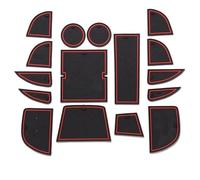 Per Mazda CX-5 CX5 CX 5 13-14 16 Pezzi Tappetino Gomma Tappetino Porta Antiscivolo Tazza Accessorio Decorazione Interna Tappetino Per Fessura Del Cancello Inserto portabicchieri(rosso)