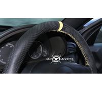 Per Mazda Omaggio 2000-07 Perforata Volante IN Pelle Cover + Crema Cinturino