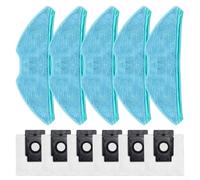Per MEDION X50 SW MD 2004 Robot Aspirapolvere Accessori 5 Mop Pads & 6 Sacchetti per la Polvere per Maggiore Efficienza