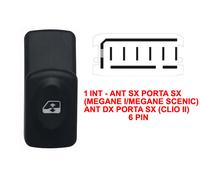 Per Megane Scenic 1996>05.2003 Pulsante Alzacr. Ant.Sx Porta Anteriore Sx 6pin