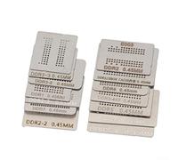 per Memory Steel Riscaldamento Diretto 12/14/20Pcs con Mesh Set Staffa In Acciaio Inox Reballing Stencil Compatibile Avere Ddr1 Strumenti (14Pcs) Ddr3 Ddr4 Ddr5 Nand Chip Repair per Saldatura Ddr2