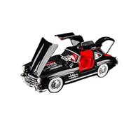 Per Mercedes Benz 300SL 1:24 Modello Di Auto In Lega Pressofusa Con Luci E Suoni D'epoca Classici(Black)
