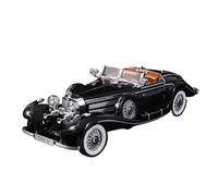 Per Mercedes Benz 500K 1:18 Auto Di Lusso In Lega Pressofusa Modello Retrò Con Suoni E Luci Collezione(Black)